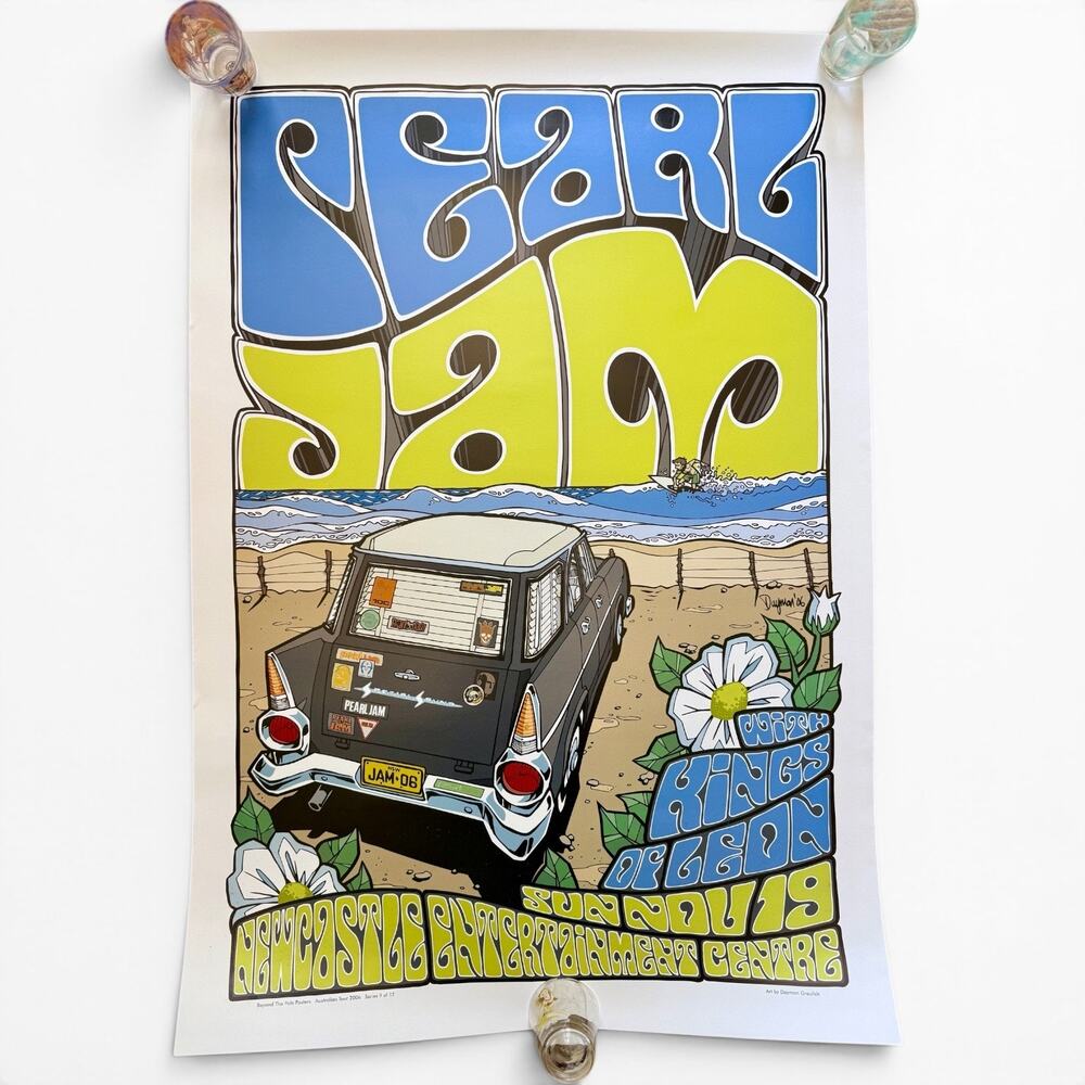 Pearl Jam 2006 Australian TourDaymon Greulich Poster RARE